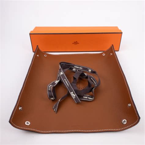 hermes leather change tray